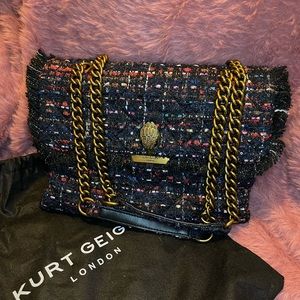 Kurt Geiger Kensington tweed satchel